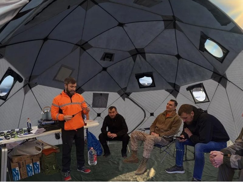 13x13 Portable Ice Shack Rental – Elbow Lake, MN | Group-Friendly & Insulated