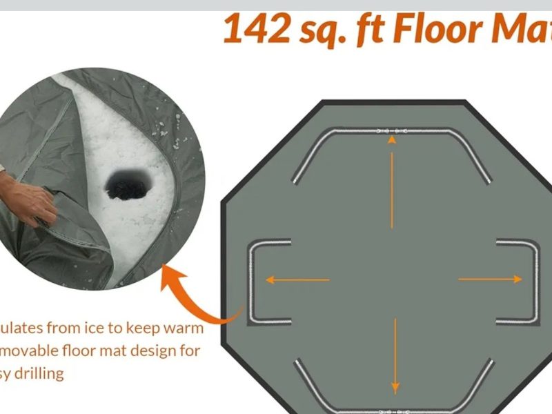 13x13 Portable Ice Shack Rental – Elbow Lake, MN | Group-Friendly & Insulated